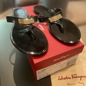 Salvatore Ferragamo Farelia Black Sandal